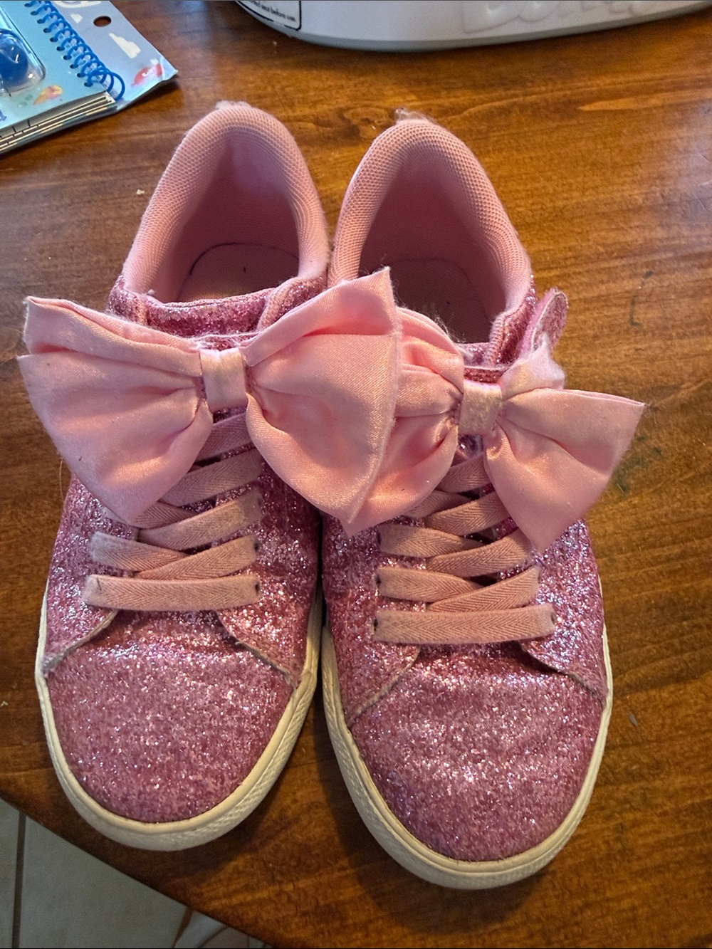 H&M Pink Glitter Bow Kids Sneakers